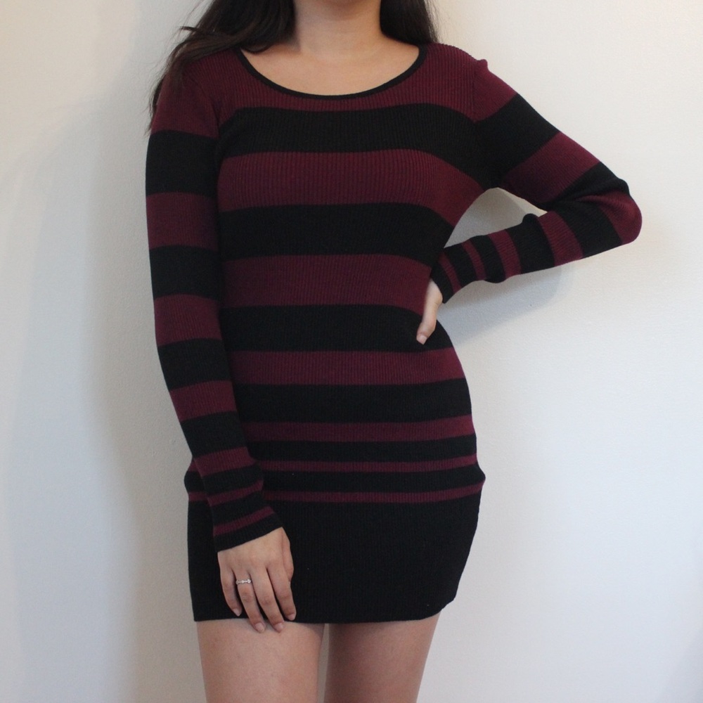 Ribbed Long Sleeve Dress